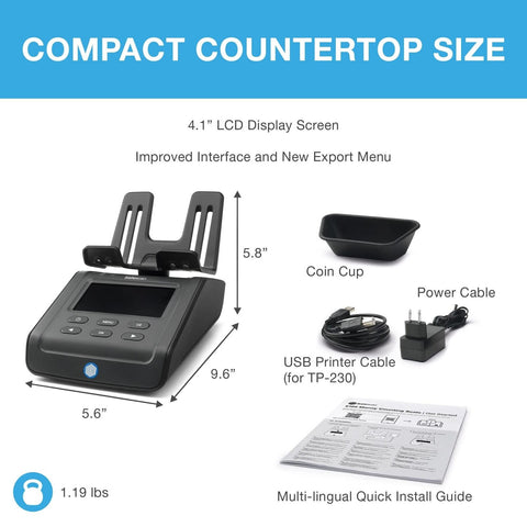 Safescan 6175 Money Counting Scale, Multi-Currency, Ideal for Coins, Bills, a...