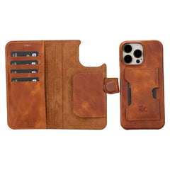 Venito Leather for iPhone 15 Pro Max Case Wallet with Card Holders and RFID B...