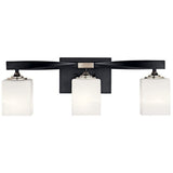 Kichler Marette 22.75" Vanity Light in Brushed Nickel, 3-Light Modern Bathroo...