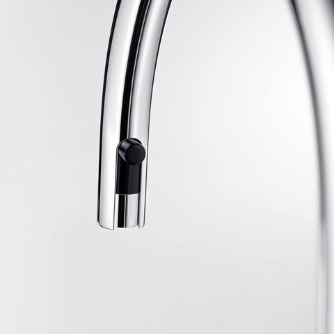 BLANCO 526397 Urbena Kitchen Faucet, 1.5 GPM, Chrome/Truffle