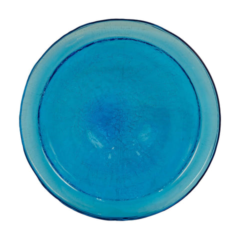 Achla Designs 201-2023 12 Inch Teal Crackle Rail Mount Bracket Birdbath