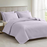 Maple&Stone Quilt Set California King Size, Lightweight Lilac Purple Bedsprea...