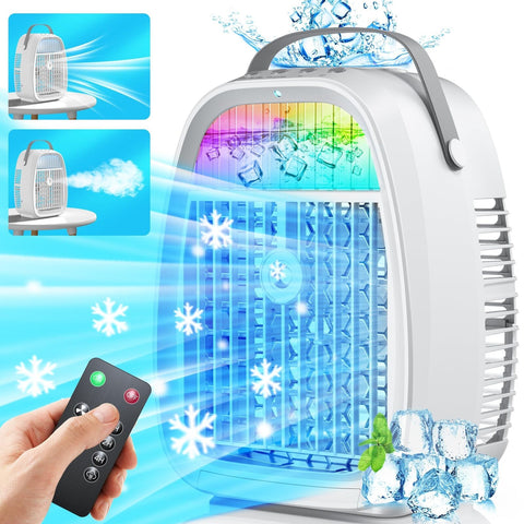 JYew AI Portable Air Conditioners Fan, Evaporative Mini Air Cooler, Misting H...