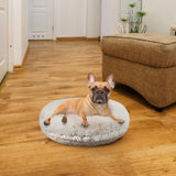 Bessie and Barnie Bagel Donut Dog Bed - Extra Plush Faux Fur - Circle/Donut D...