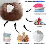 Giant Bean Bag Chair Cover(No Filler),Oversized Round Soft Fluffy PV Velvet W...