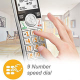 AT&T CL84107 DECT 6.0 Expandable Corded/Cordless Phone with 1 Handset, Black