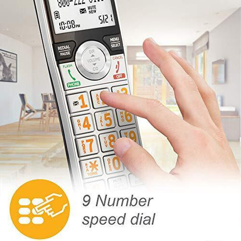 AT&T CL84107 DECT 6.0 Expandable Corded/Cordless Phone with 1 Handset, Black