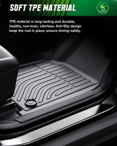 Floor Mats fit for Jeep Wrangler JL 2018-2024 (Not for JK or 4XE), TPE Rubber...