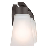 Kichler Stamos 3-Light Bathroom Vanity Light with Satin Etched Glass Shades, ...