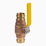 Midline Valve 532VLV001 Double-O-Ring Press Ball Valve, with 1 in. Connection...