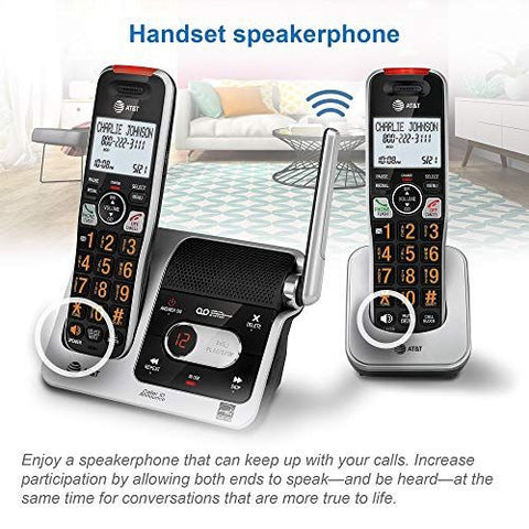 AT&T BL102-4 DECT 6.0 4-Handset Cordless Phone for 4 Handset, Silver/Black