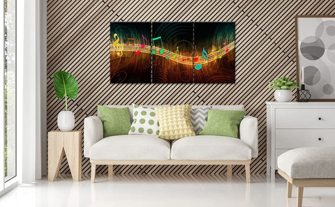 Music Wall Art for Bedroom, PIY Modern Musical Note Canvas Prints, Beautiful ...