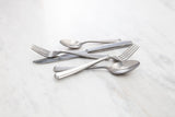 Fortessa Valen 18/10 Stainless Steel Flatware, Tumbled Stainless Steel, 20 Pi...