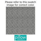 Pillow Perfect - 609973 Outdoor/Indoor Herringbone Slate Tufted Seat Cushions...