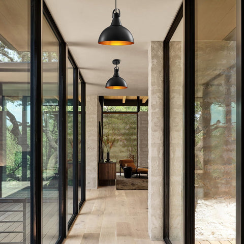 Black Pendant Light 2 Packs, Kitchen Pendant Light, Farmhouse Pendant Light, ...