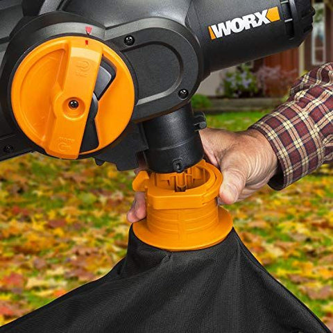 WORX 12 Amp TRIVAC 3-in-1 Electric Leaf Blower/Mulcher/Yard Black and Orange