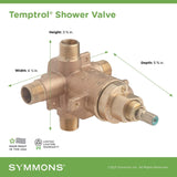 Symmons 262BRBODY Temptrol Brass Pressure-Balancing Tub and Shower Valve with...