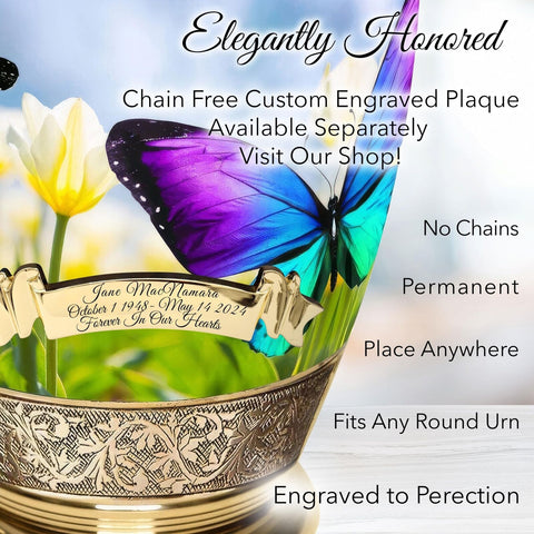 Wild Butterflies Cremation Urn for Ashes for Women - Personalized Cremation U...