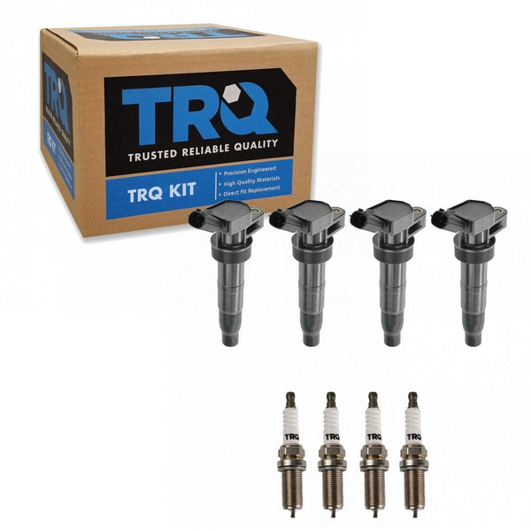 TRQ Ignition Kit Ignition Coil Spark Plugs Compatible with 2008 Hyundai Sonat...