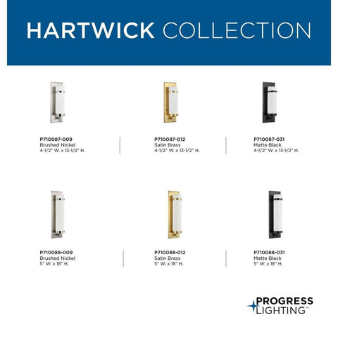 Progress Lighting Hartwick Collection Black One-Light Wall Sconce 18.00x5.00x...