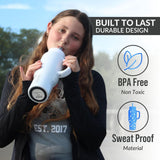 Coldest Tumbler with Handle & 3 Lids, 100% Leak Proof Water Bottle with Straw...