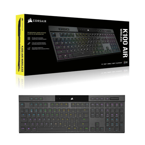 Corsair K100 AIR Wireless RGB Mechanical Gaming Keyboard - Ultra-Thin, Sub-1m...