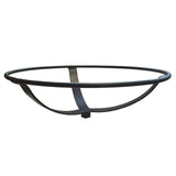 Achla Designs 201-2023 12 Inch Teal Crackle Rail Mount Bracket Birdbath