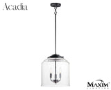 Maxim 12273CDBK Acadia Three Candelabra Light Seedy Glass Bell Foyer Pendant ...