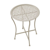 Atlantic Daisy Tray Table, Heavy-Duty Metal Construction, UV-Coated for Outdo...