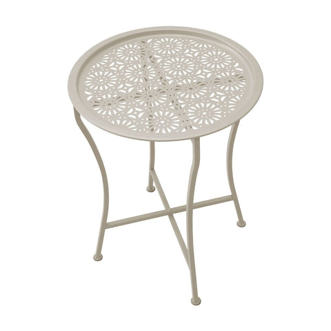 Atlantic Daisy Tray Table, Heavy-Duty Metal Construction, UV-Coated for Outdo...