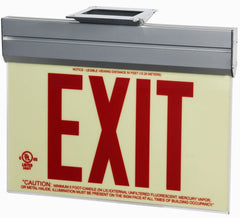 Jessup Glo Brite 7210-ACR-2-B P50 Screen-Printed Eco Exit Sign, Double Sided ...