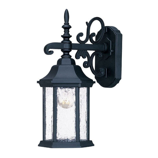 HomeRoots Narrow Matte Black Domed Hanging Lantern Wall Light