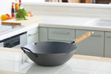 Yoshikawa Beijing Black Steel Wok 36cm/14in