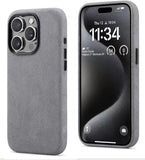 Alcantara case Compatible with iPhone 15 Pro,Handmade Fully-Wrapped Synthetic...