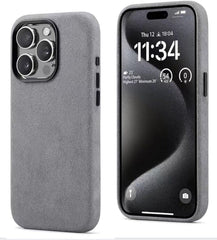 Alcantara case Compatible with iPhone 15 Pro,Handmade Fully-Wrapped Synthetic...