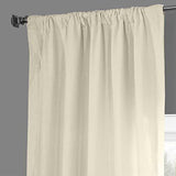 HPD Half Price Drapes French Linen Curtains 108 50W x 108L, Ancient Ivory