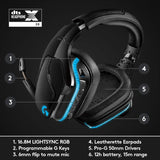 Logitech G935 Wireless DTS:X 7.1 Surround Sound LIGHTSYNC RGB PC Gaming Heads...