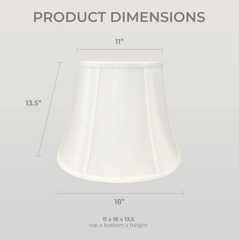 Royal Designs Modified Bell Lamp Shade - White - 11 x 18 x 13.5