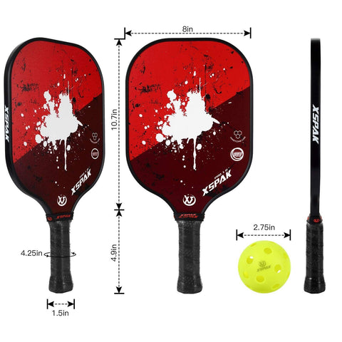 XS XSPAK Pickleball Paddles Sets, USAPA Graphite Face/Carbon Fiber and Polypr...