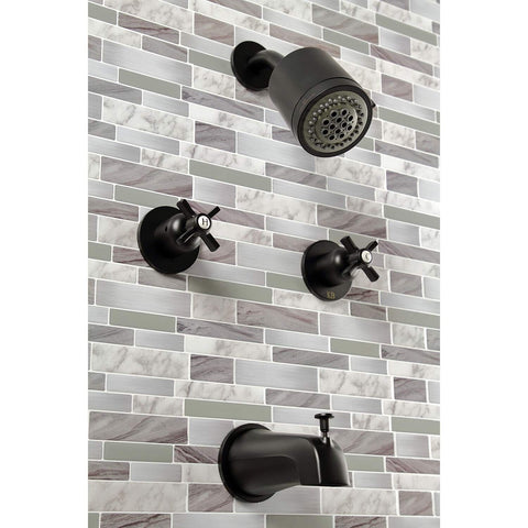 Kingston Brass KBX8140ZX Millennium Tub and Shower Faucet, Matte Black 7.31 x...