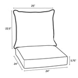 Arden Selections Outdoor Deep Seat Set, 24 x 24, Rain-Proof, Fade Resistant, ...