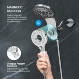 EMBATHER 2 IN 1 Anti Clogging High Pressure Magnetic Shower Heads With Handhe...