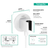 hansgrohe Handheld Shower Wall Outlet 1/2-inch Thread Connection in Matte Whi...