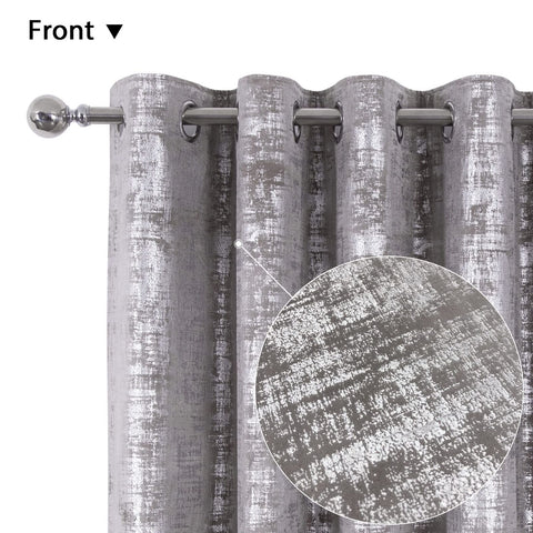 always4u Champagne Soft Velvet Curtains 84 Inch Length Luxury Bedroom Curtain...