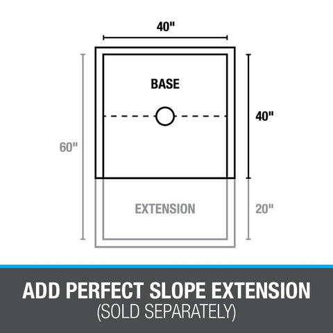 Oatey 41640 Perfect Slope Base, 40 in. x 40 in.,Brown 40" x 40"