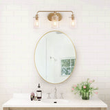 KSANA Gold Bathroom Light Fixtures, Modern Vanity Lights for Bathroom, 3-Ligh...