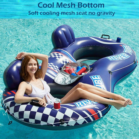 Jasonwell Inflatable River Tube Float - 2 Person Heavy Duty River Float Pool ...