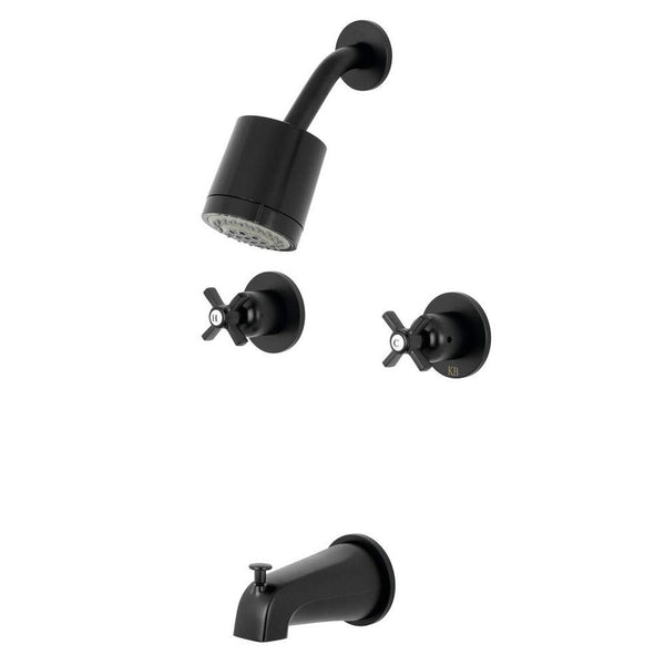 Kingston Brass KBX8140ZX Millennium Tub and Shower Faucet, Matte Black 7.31 x...