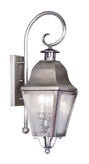 Livex Lighting 2551-29 Outdoor Wall Lantern with Seeded Glass Shades, Vintage...