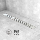 Linear Shower Drain, Shower Drain 48 inch with Bar Pattern Grate, Durable AIS...